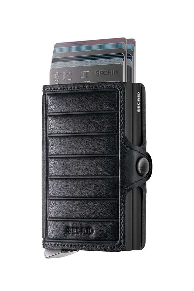 SECRID Premium Twinwallet Emboss Lines Black + | the OBJECT ROOM