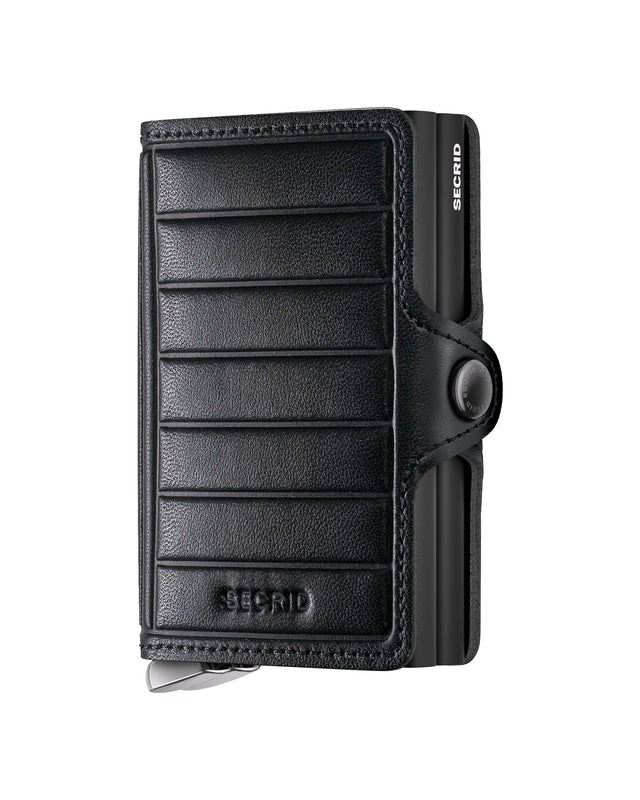 SECRID Premium Twinwallet Emboss Lines Black + | the OBJECT ROOM
