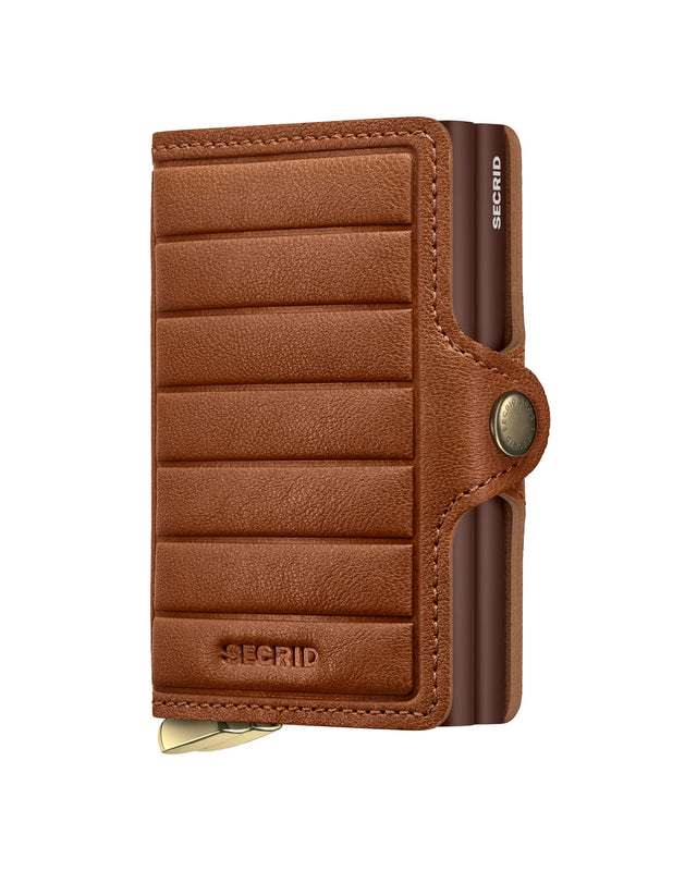 SECRID Premium Twinwallet Emboss Lines Cognac + | the OBJECT ROOM