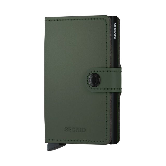 SECRID Miniwallet Leather - Matte Green-Black