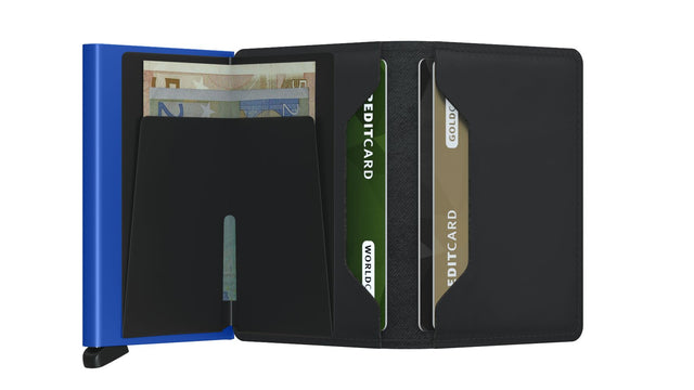 SECRID Slimwallet Leather - Matte Black & Blue | the OBJECT ROOM