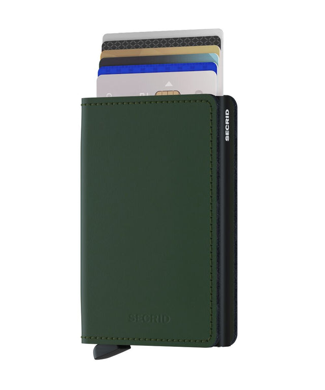 SECRID Slimwallet Leather - Matte Green-Black | the OBJECT ROOM