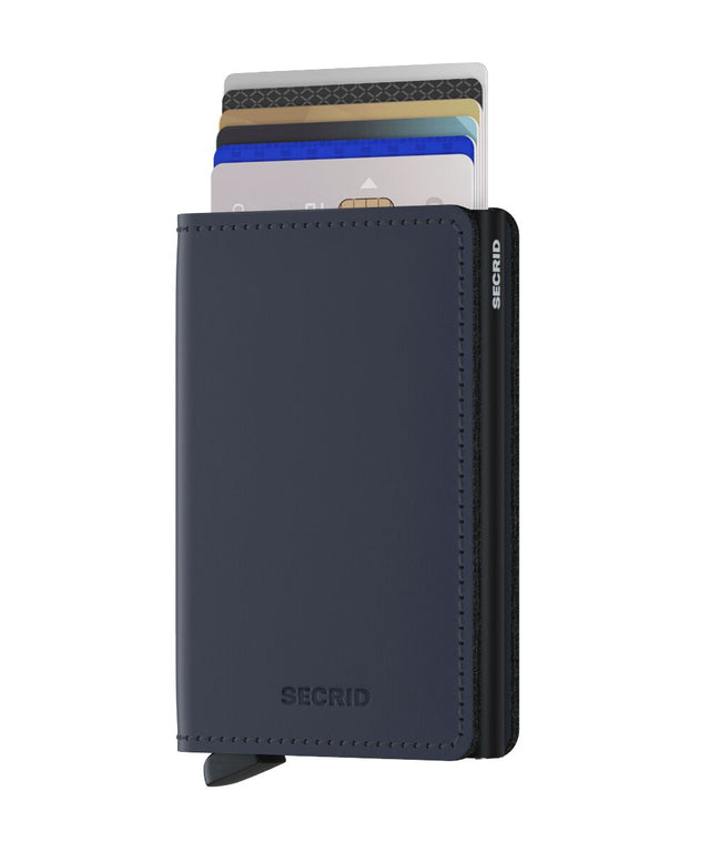SECRID Slimwallet Leather - Matte Night Blue | the OBJECT ROOM