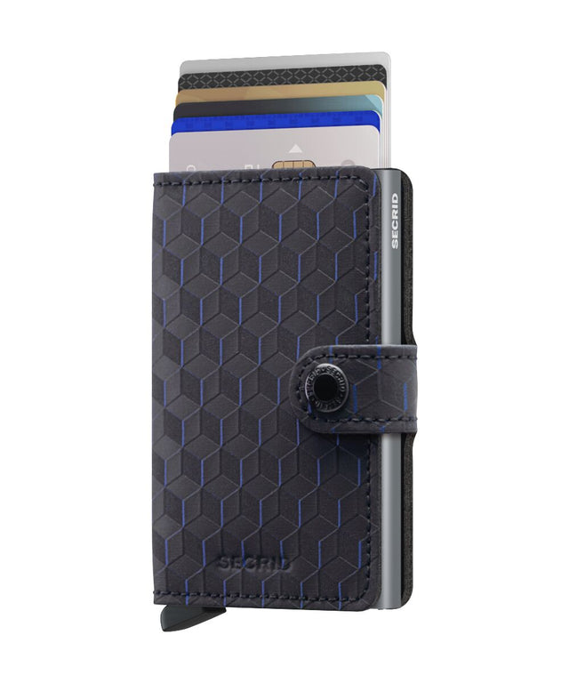 SECRID Miniwallet Leather - Optical Black-Titanium | the OBJECT ROOM