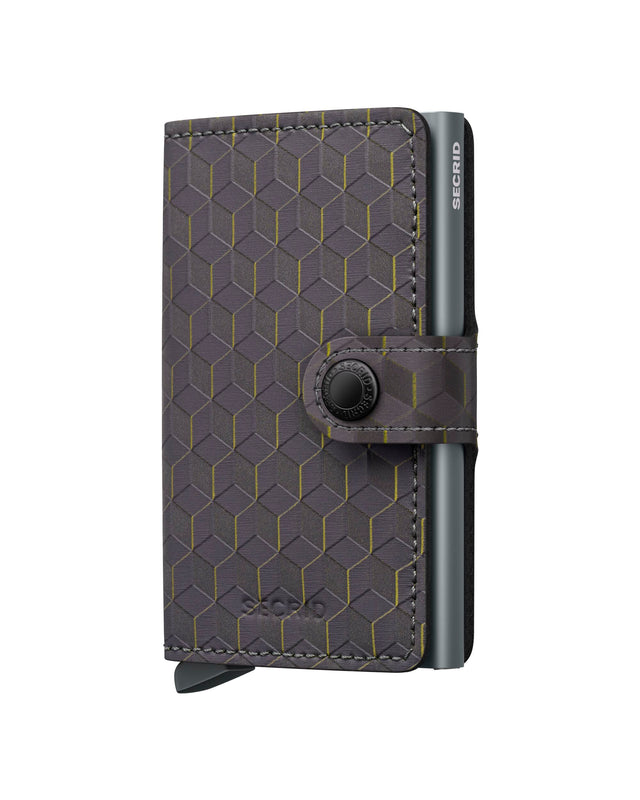 SECRID Miniwallet Leather - Optical Grey Yellow | the OBJECT ROOM