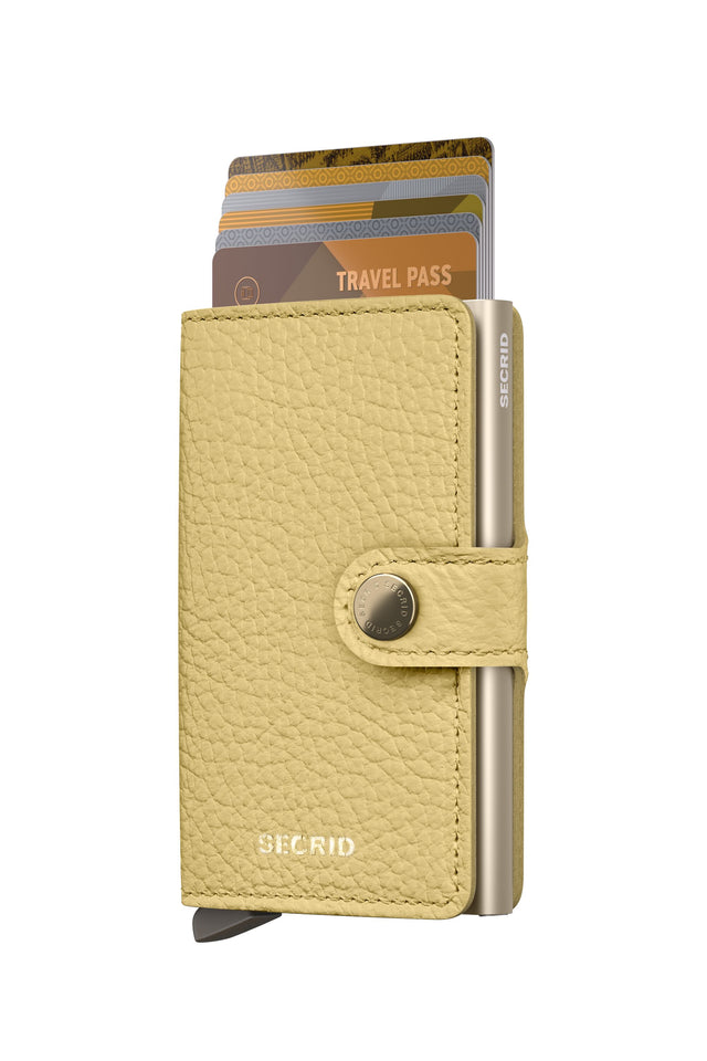 SECRID Miniwallet Leather - Pebble Butter Yellow | the OBJECT ROOM