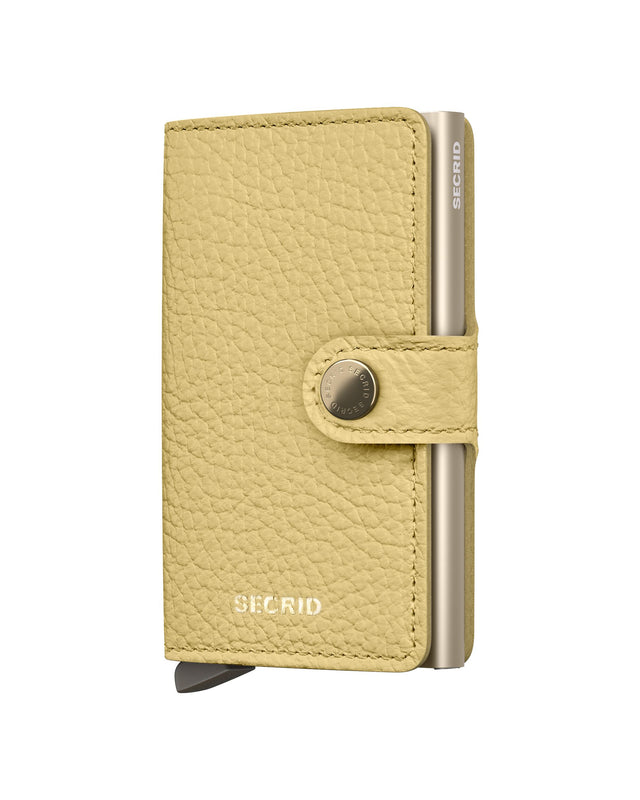 SECRID Miniwallet Leather - Pebble Butter Yellow | the OBJECT ROOM