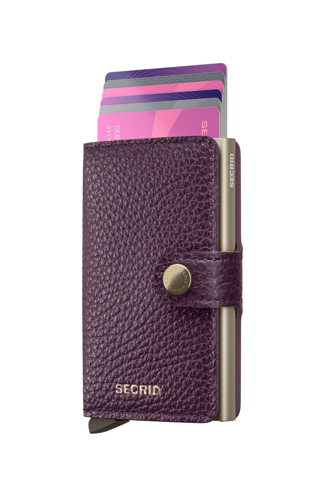 SECRID Miniwallet Leather - Pebble Grape | the OBJECT ROOM