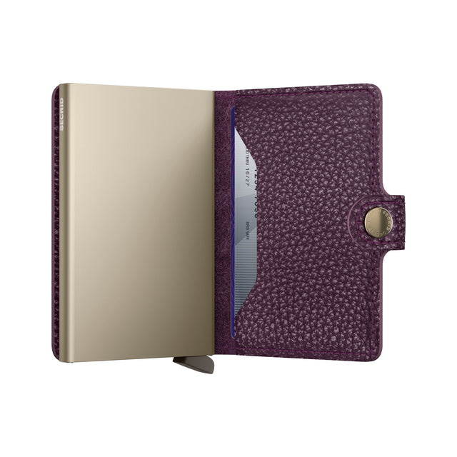 SECRID Miniwallet Leather - Pebble Grape | the OBJECT ROOM