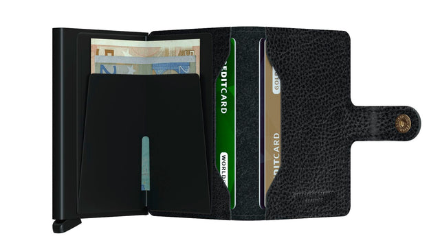 SECRID Miniwallet Leather - Veg Tanned Black-Black | the OBJECT ROOM