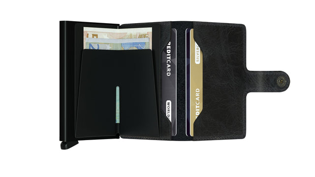 SECRID Miniwallet Leather - Vintage Black | the OBJECT ROOM