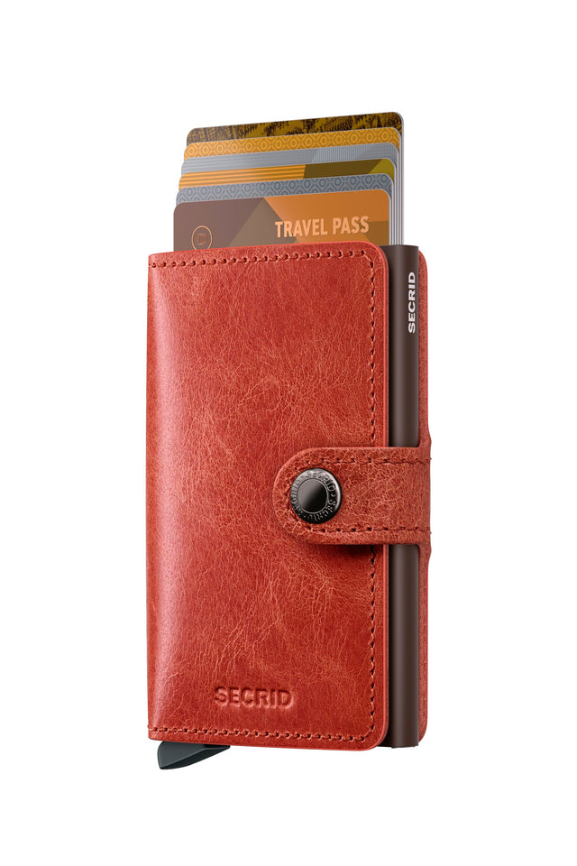 SECRID Miniwallet Leather - Vintage Orange | the OBJECT ROOM
