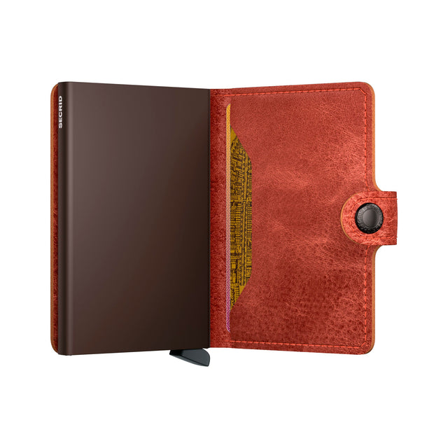SECRID Miniwallet Leather - Vintage Orange | the OBJECT ROOM