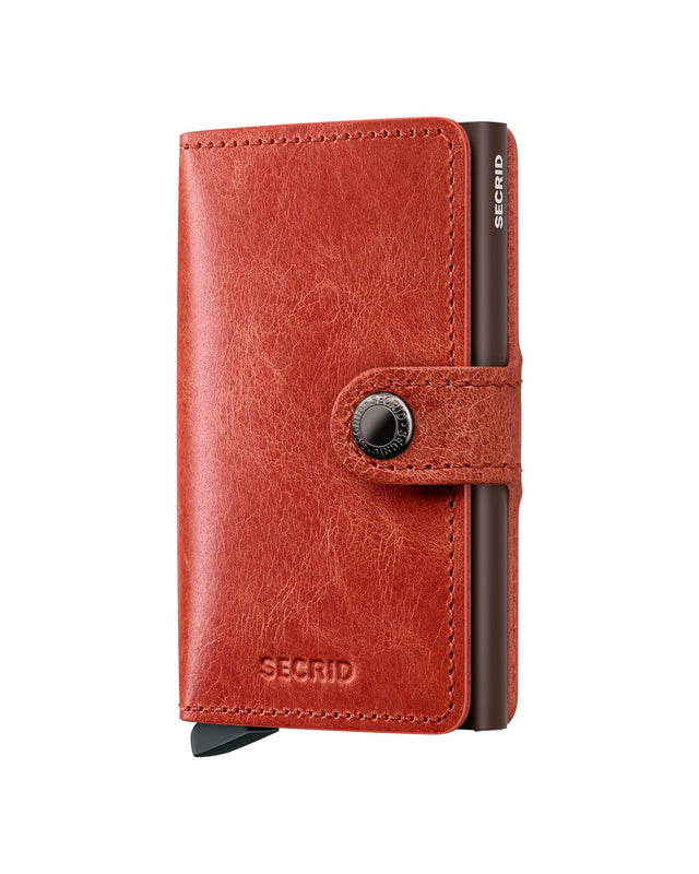 SECRID Miniwallet Leather - Vintage Orange | the OBJECT ROOM