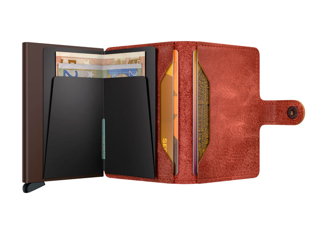 SECRID Miniwallet Leather - Vintage Orange | the OBJECT ROOM