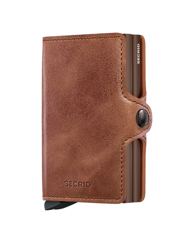 SECRID Twinwallet Leather - Vintage Cognac-Brown | the OBJECT ROOM