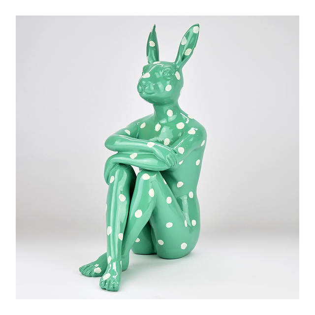 GILLIE AND MARC Resin Sculpture - Splash Pop City Bunny Polka Dot a Lot