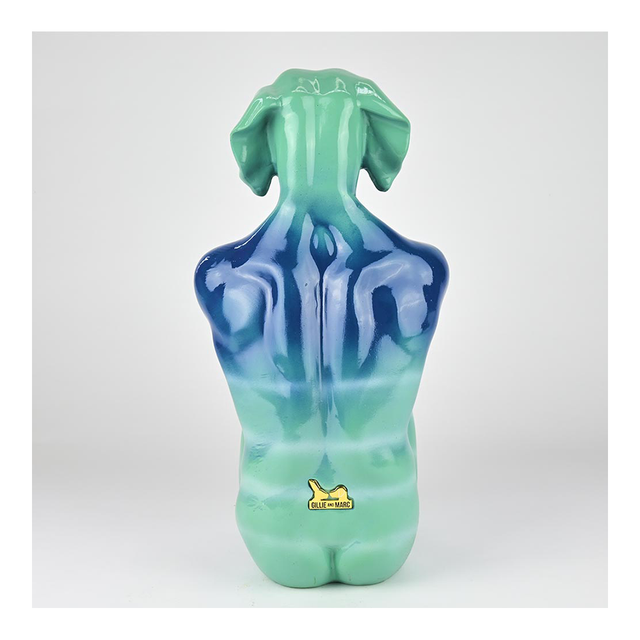 GILLIE AND MARC Resin Sculpture - Splash Pop City Pup Ocean Blues