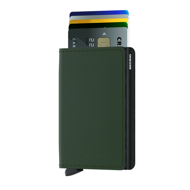 SECRID Slimwallet Leather - Matte Green-Black | the OBJECT ROOM