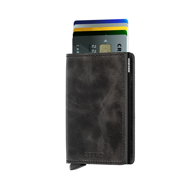 SECRID Slimwallet Leather - Vintage Black | the OBJECT ROOM