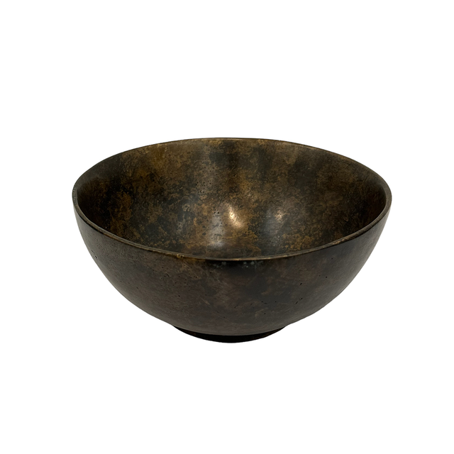 OBJECT Brass Simple Bowl Low - Antique Black