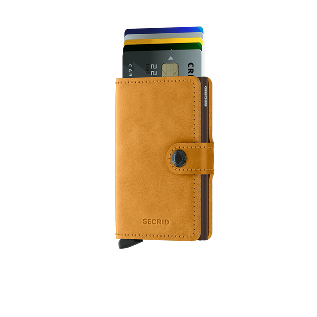 SECRID Miniwallet Leather - Vintage Ochre | the OBJECT ROOM