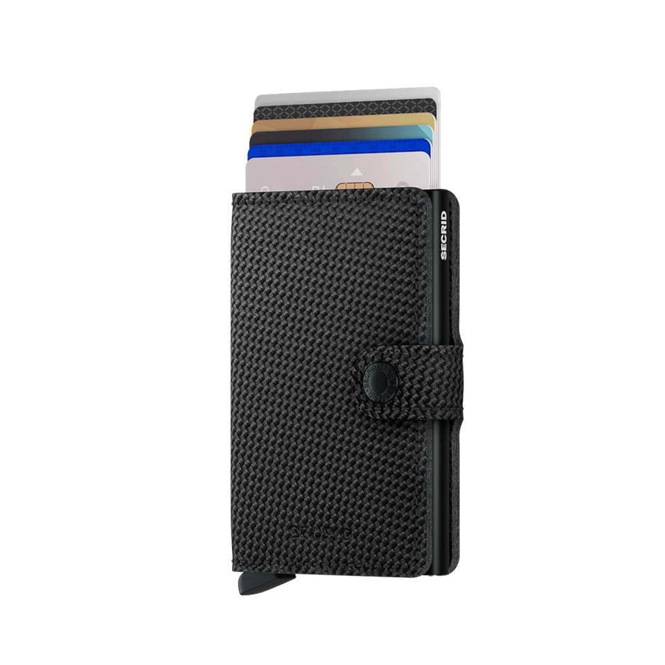 SECRID Miniwallet Leather - Carbon Black | the OBJECT ROOM