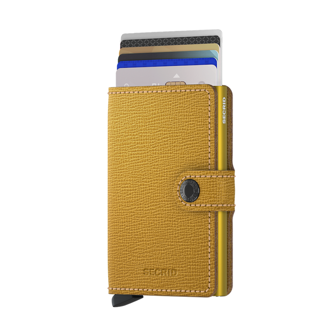 SECRID Miniwallet Leather - Crisple Ochre | the OBJECT ROOM