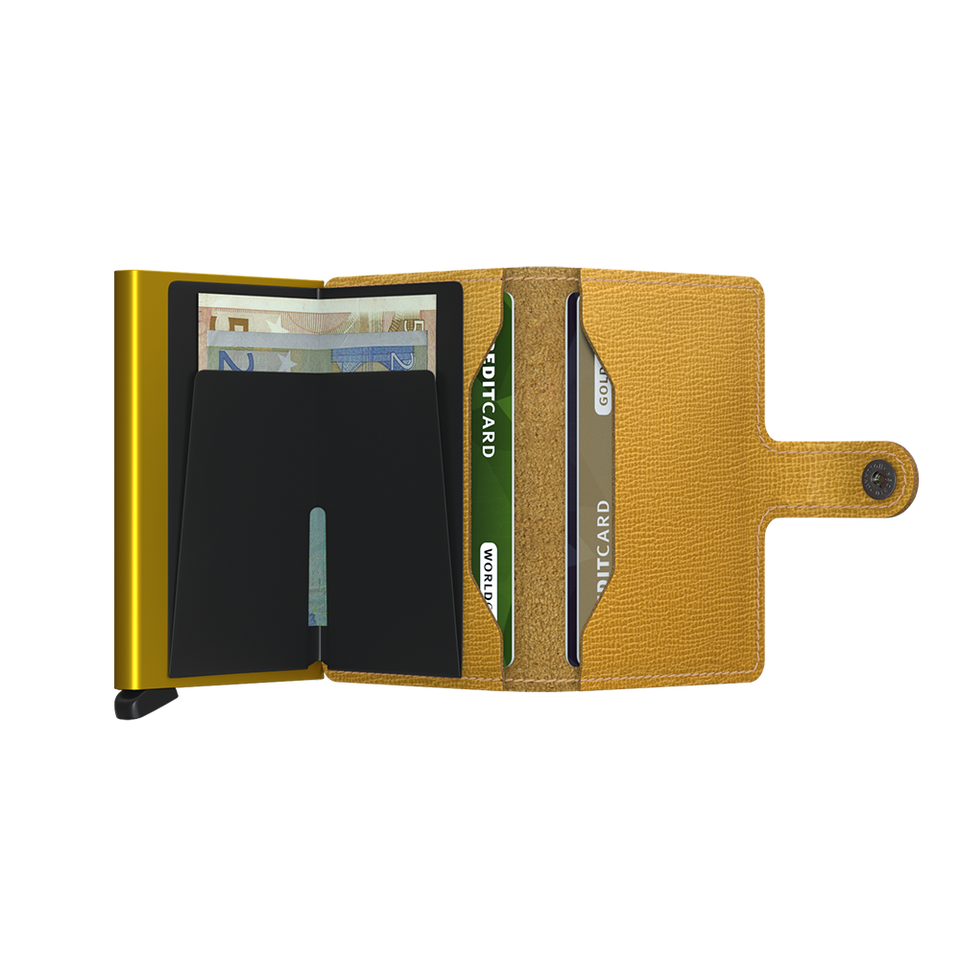 SECRID Miniwallet Leather - Crisple Ochre | the OBJECT ROOM