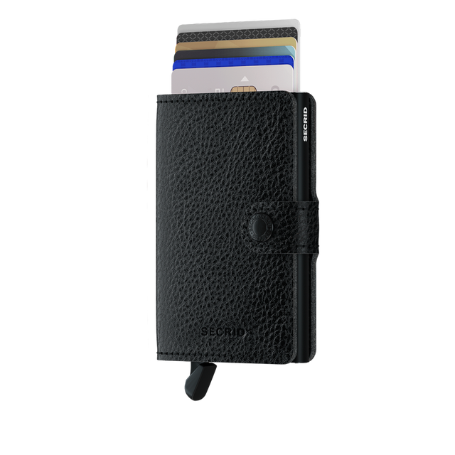 SECRID Miniwallet Leather - Veg Tanned Black-Black | the OBJECT ROOM