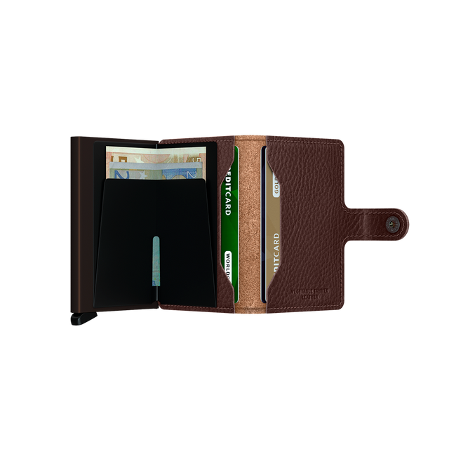 SECRID Miniwallet Leather - Veg Tanned Espresso-Brown | the OBJECT ROOM