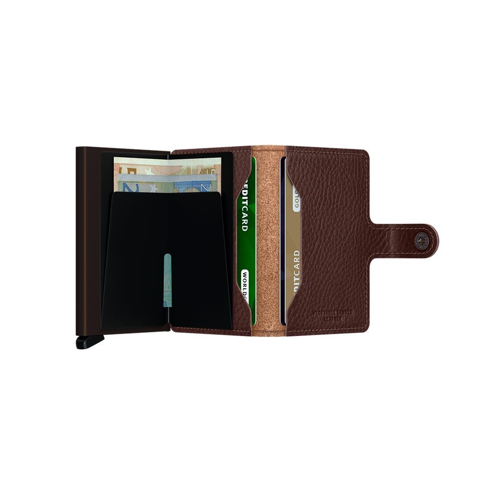 SECRID Miniwallet Leather - Veg Tanned Espresso-Brown | the OBJECT ROOM