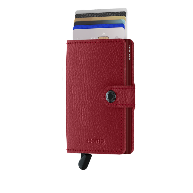 SECRID Miniwallet Leather - Veg Tanned Rosso-Bordeaux | the OBJECT ROOM