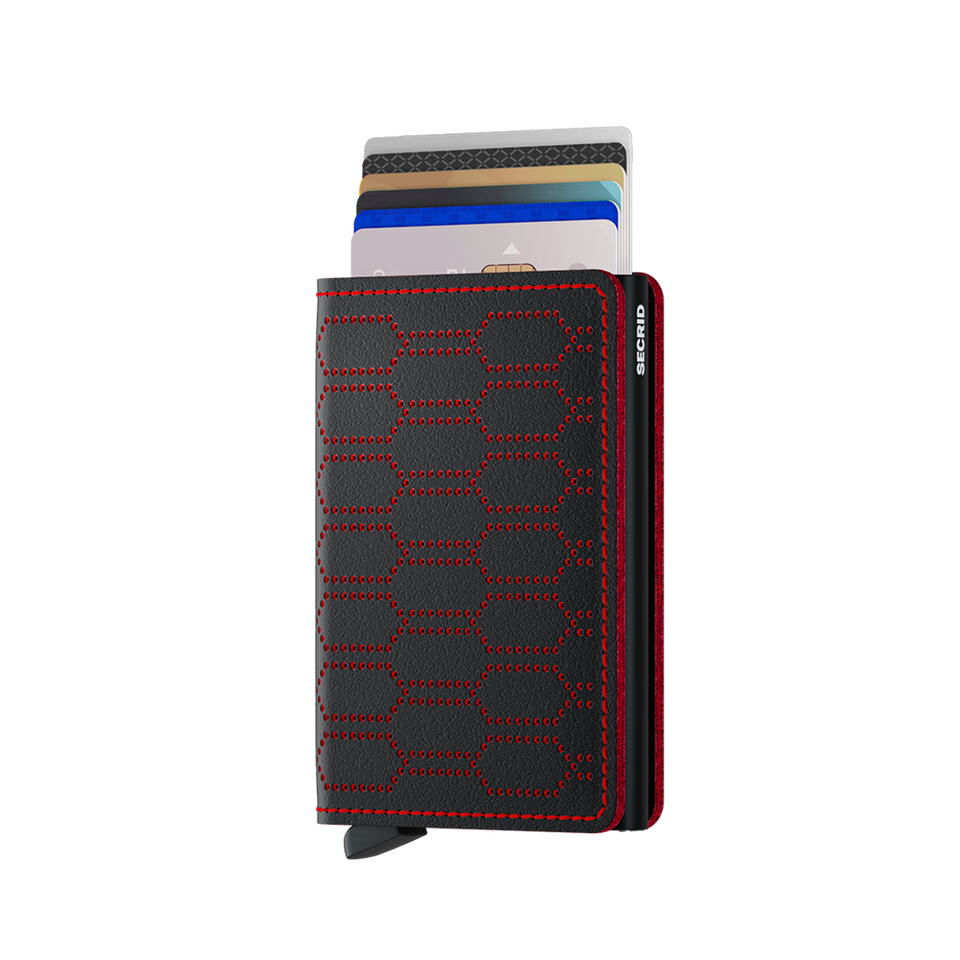 SECRID Slimwallet Leather - Fuel Black-Red | the OBJECT ROOM
