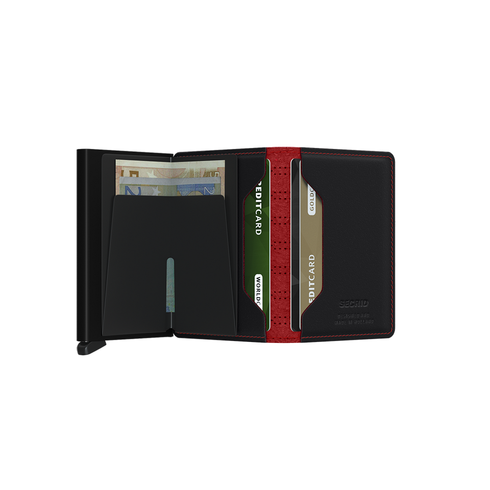 SECRID Slimwallet Leather - Fuel Black-Red | the OBJECT ROOM