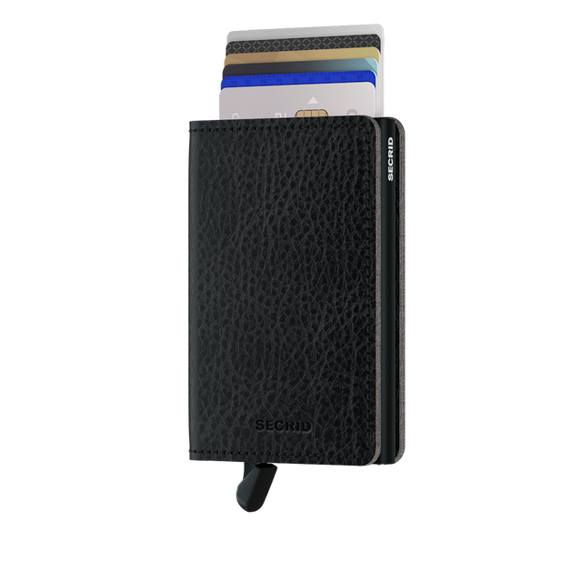 SECRID Slimwallet Leather - Veg Tanned Black-Black | the OBJECT ROOM