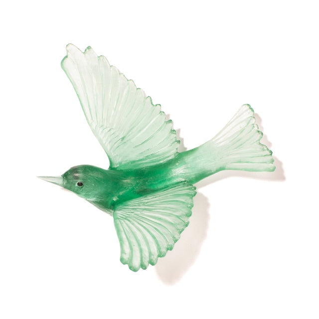 LUKE JACOMB STUDIO Cast Glass Bird - Silvereye Tourmaline