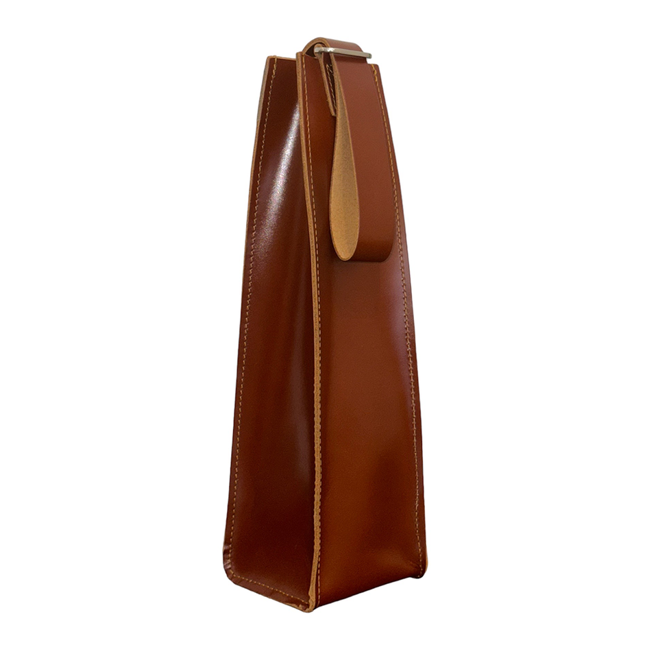 GOODJOB Wine Holder Bag Towering - Leather Tan