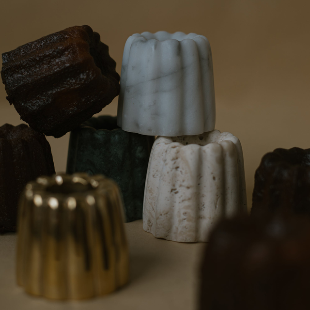 COREY ASHFORD Canelé Holder - Verde Marble