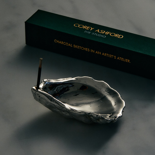 COREY ASHFORD Oyster Incense Holder - Silver
