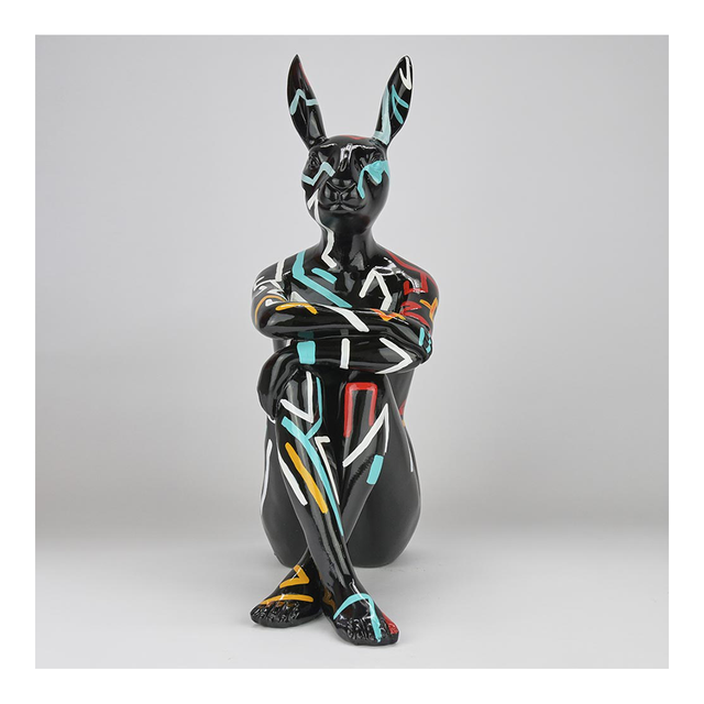 GILLIE AND MARC Resin Sculpture - Splash Pop City Bunny Retro Funk | the OBJECT ROOM