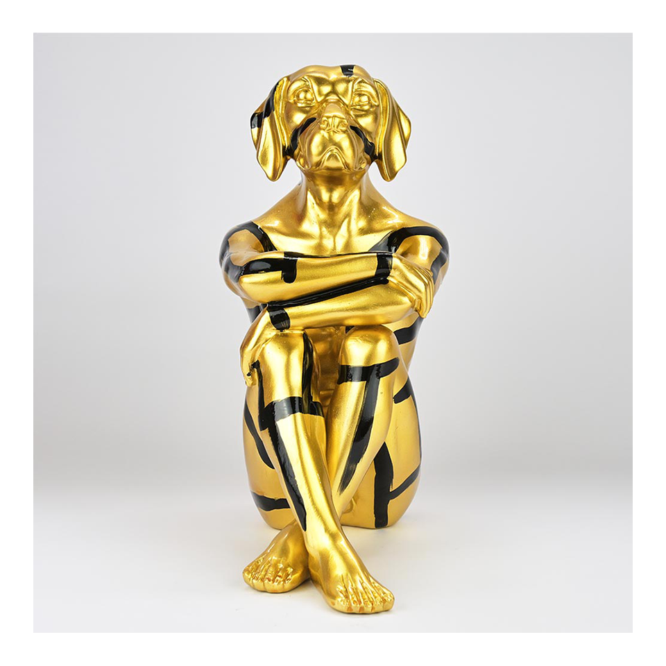 GILLIE AND MARC Resin Sculpture - Splash Pop City Pup Golden Chic | the OBJECT ROOM