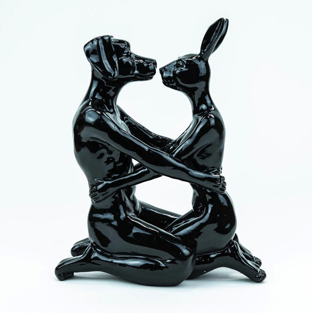 GILLIE AND MARC Resin Sculpture - They Were The Best Kissers Black
