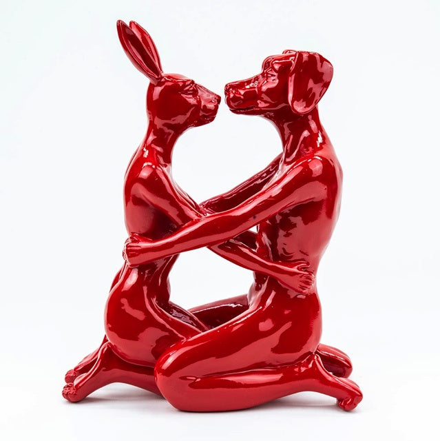 GILLIE AND MARC Resin Sculpture - They Were The Best Kissers Red