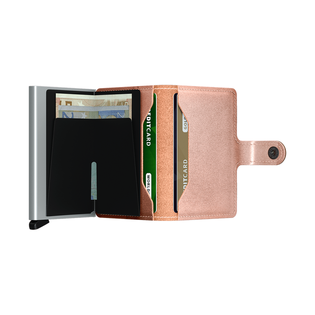 SECRID Miniwallet Leather - Metallic Rose