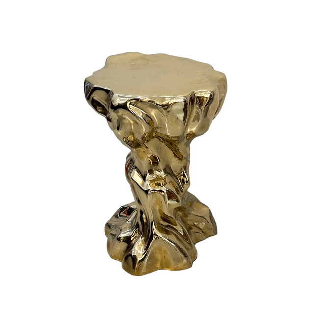 OBJECT Brass Rock Stool - Gold