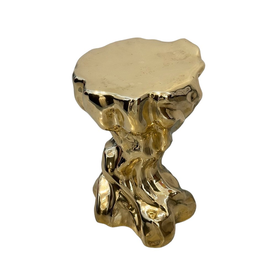 OBJECT Brass Rock Stool - Gold
