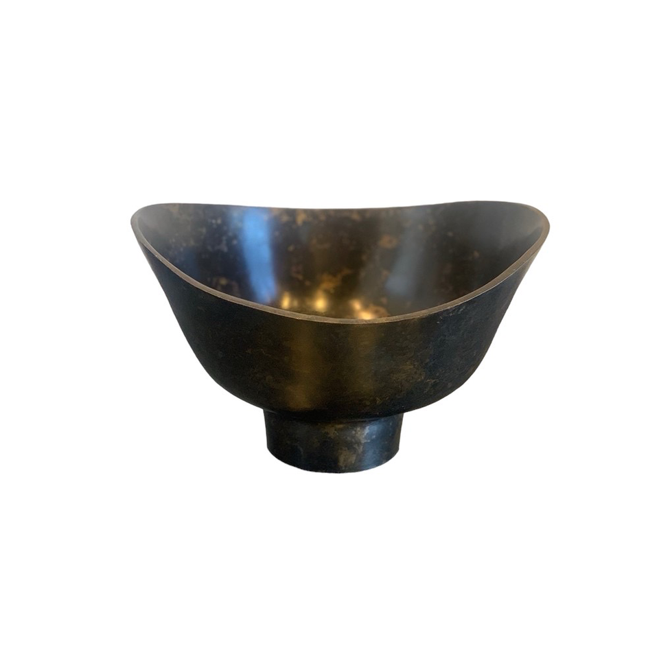OBJECT Brass Simple Bowl Tall - Antique Black
