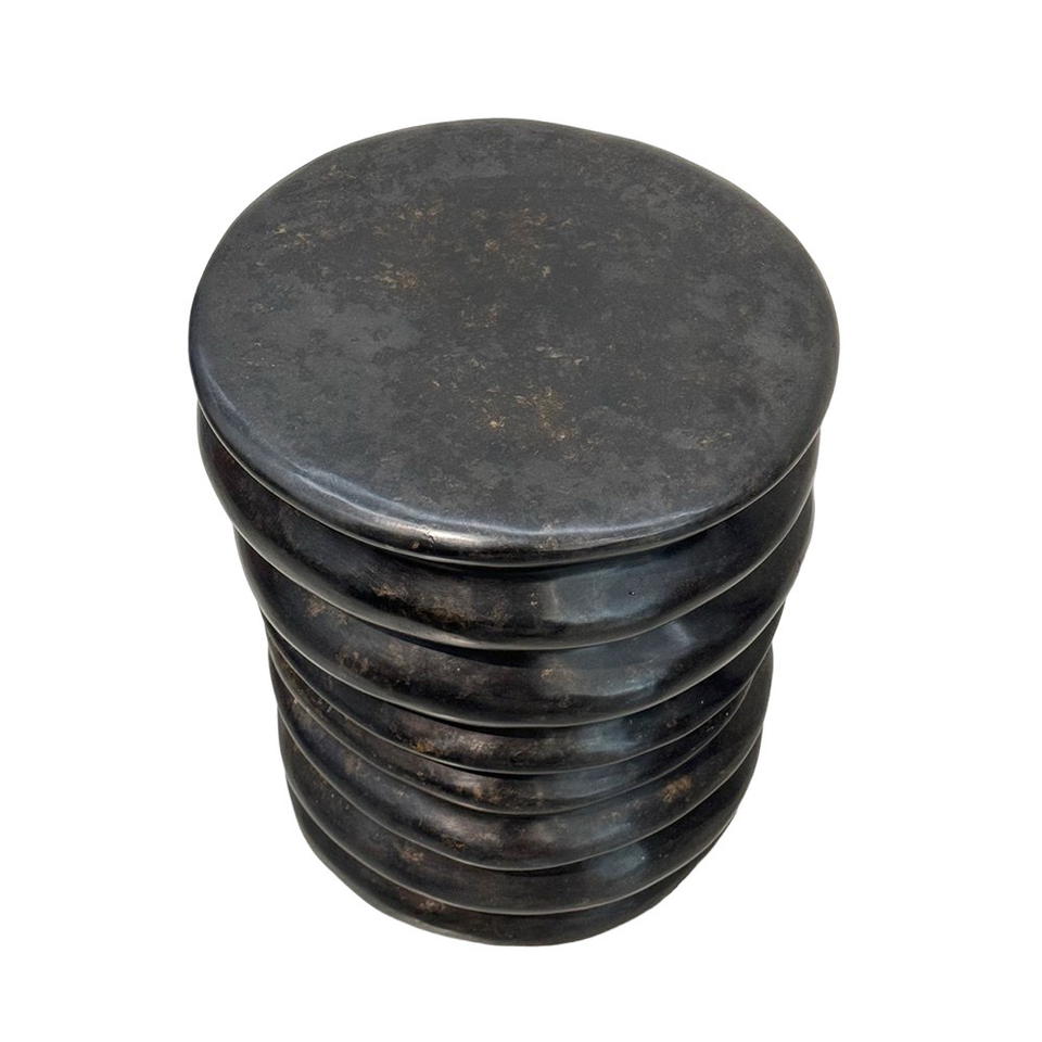 OBJECT Brass Spin Stool - Antique Black