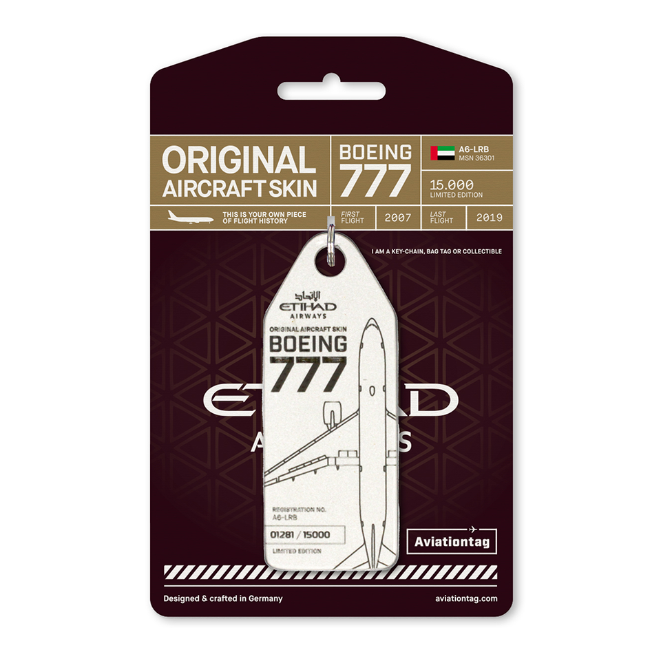 AVIATIONTAG Boeing 777 - A6-LRB - Pearl (Etihad Airways) | the OBJECT ROOM